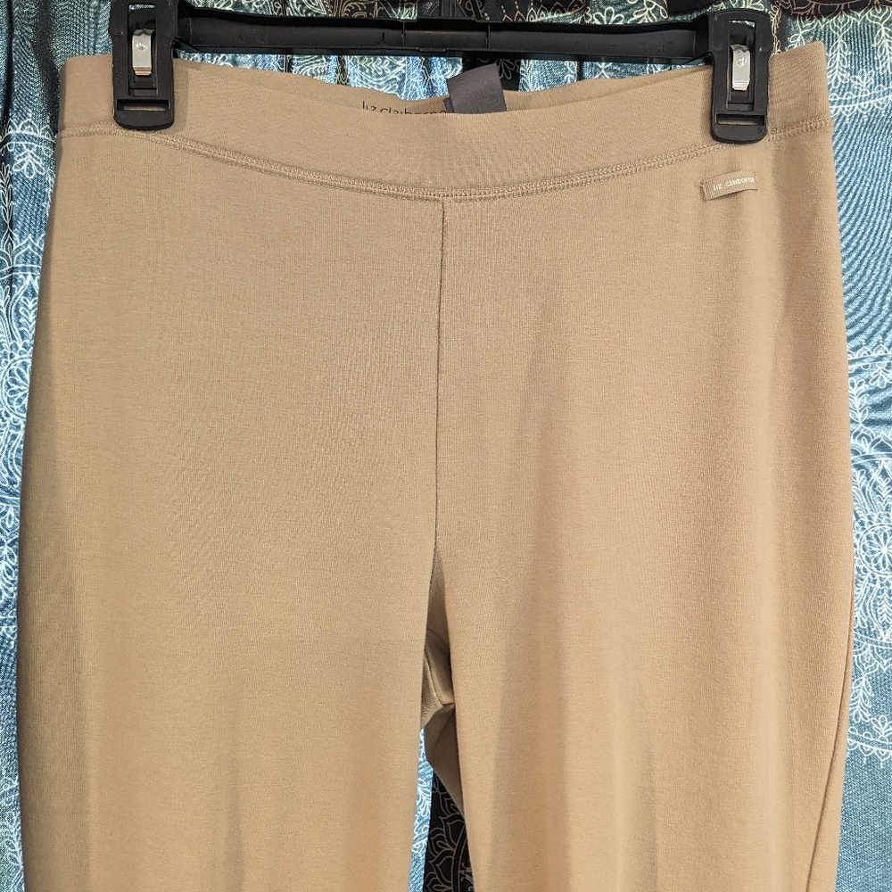 High waist Tan Pull On Dress Pants